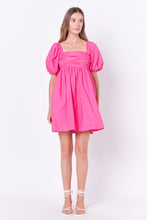 Load image into Gallery viewer, Poplin Ruched Bust Puff Sleeve Mini
