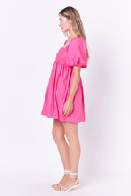 Load image into Gallery viewer, Poplin Ruched Bust Puff Sleeve Mini
