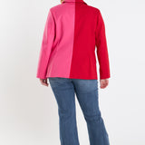 Plus Size Color Block Blazer