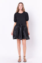 Load image into Gallery viewer, Mixed Media Organza Mini Dress
