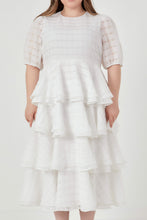 Load image into Gallery viewer, Puff Sleeve Tiered Maxi Dress

