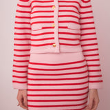 Knit Striped Sweater Cardigan