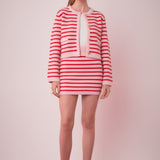 Knit Striped Sweater Cardigan