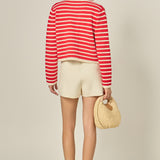 Pepper Knit Sailor Stripe Cropped Sweater Cardigan