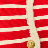 Pepper Knit Sailor Stripe Cropped Sweater Cardigan