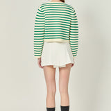 Knit Striped Sweater Cardigan