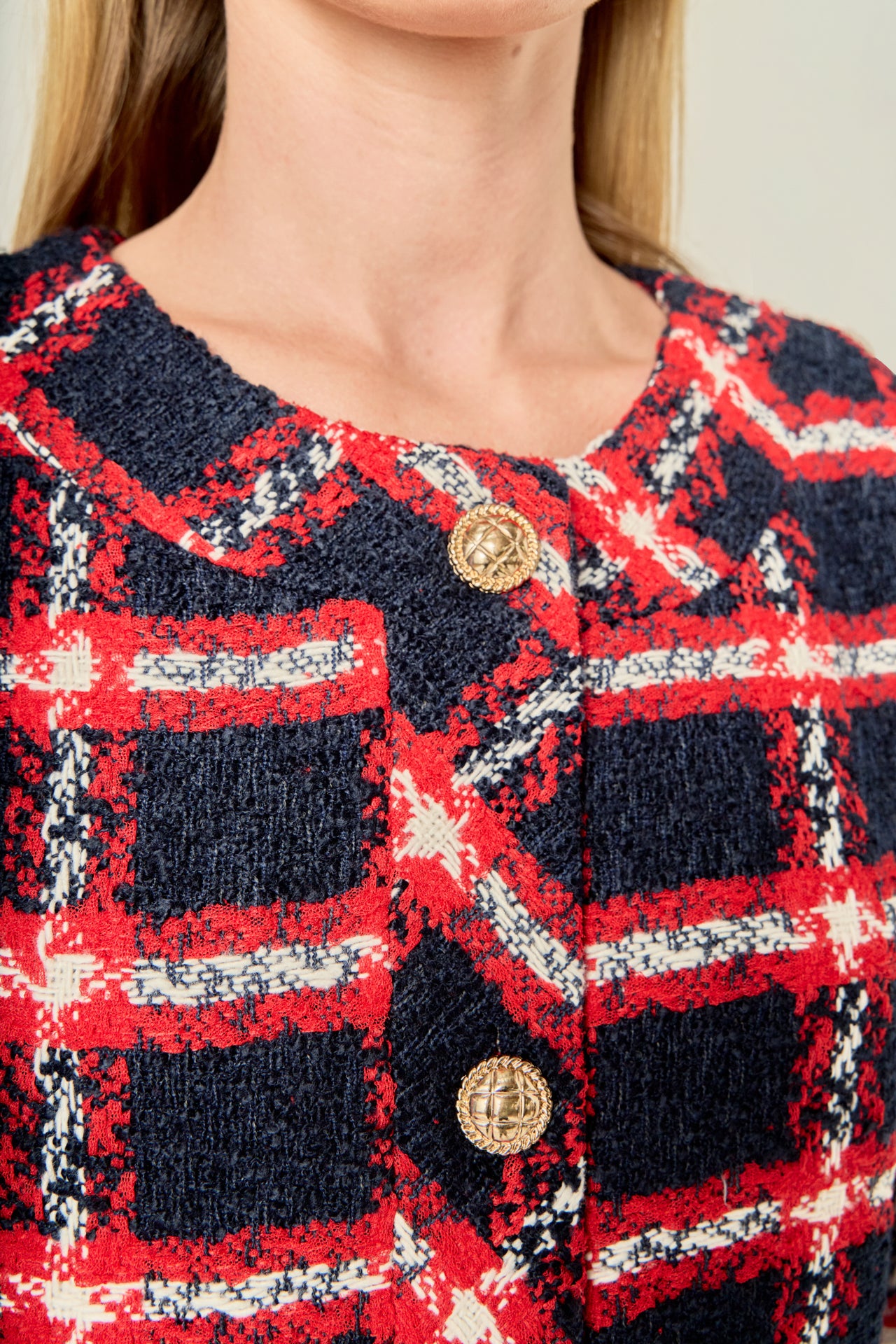 Plaid Boucle Jacket – English Factory