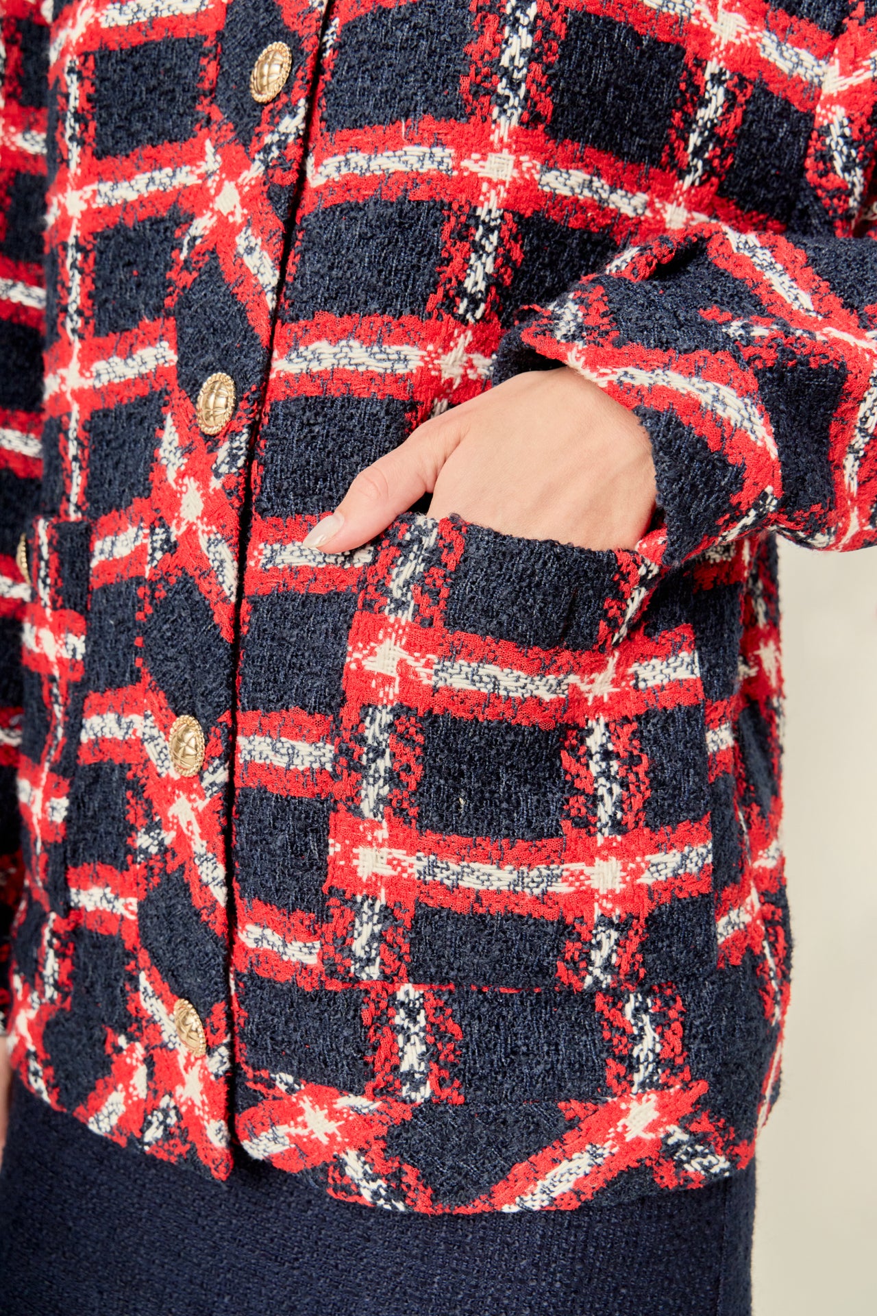 Plaid Boucle Jacket – English Factory
