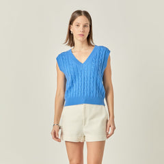 Cable Knit Chunky Vest