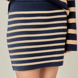 Knit Striped Mini Skirt