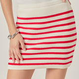 Knit Striped Mini Skirt