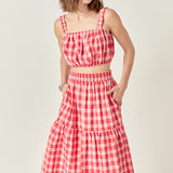 Gingham Midi Skirt