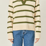 Striped Collared Sweater