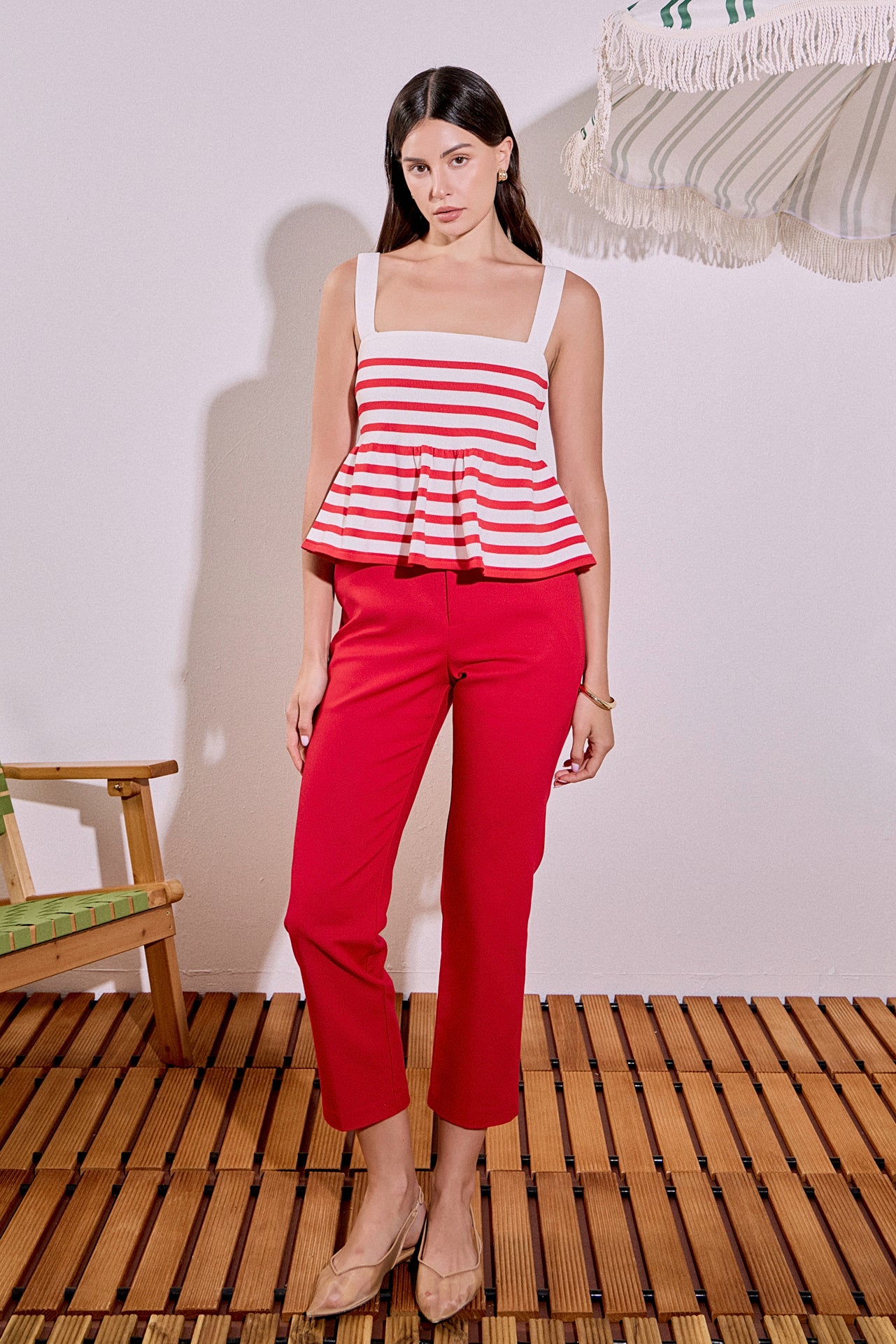 cigarette style trousers New FIT - Pants in Black Twill Inspired by the natural beauty of California Double Technical Fabric Cigarette Trousers