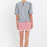 Puff Sleeve Ponte Top