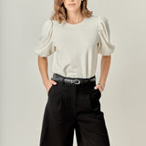 Ponte Puff Sleeve Top