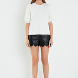 Ponte Puff Sleeve Top