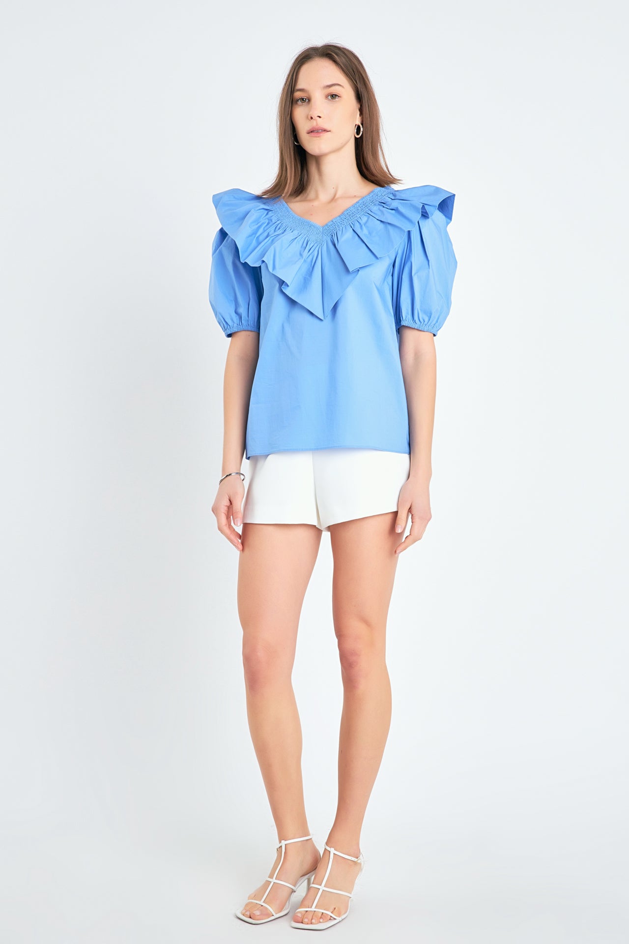 Ruffle puff fashion sleeve