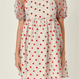 Organza Polka Dot Mini Dress