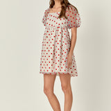 Organza Polka Dot Mini Dress