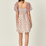 Organza Polka Dot Mini Dress