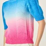 Puff Sleeve Ombre Sweater Top