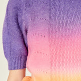 Puff Sleeve Ombre Sweater Top