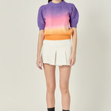 Puff Sleeve Ombre Sweater Top