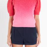 Puff Sleeve Ombre Sweater Top