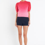 Puff Sleeve Ombre Sweater Top