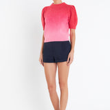 Puff Sleeve Ombre Sweater Top