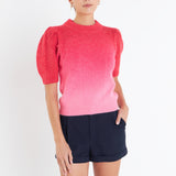 Puff Sleeve Ombre Sweater Top