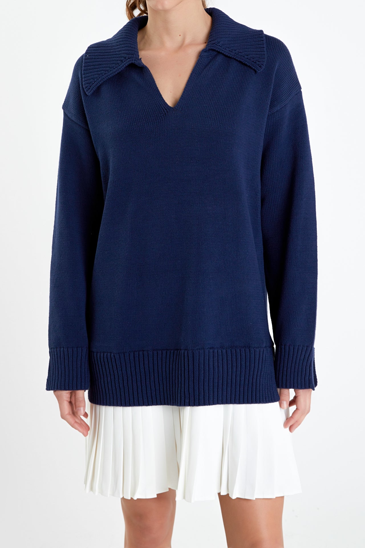Layered Sweater Dress – English Factory