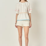 Piping Detailed Blouse