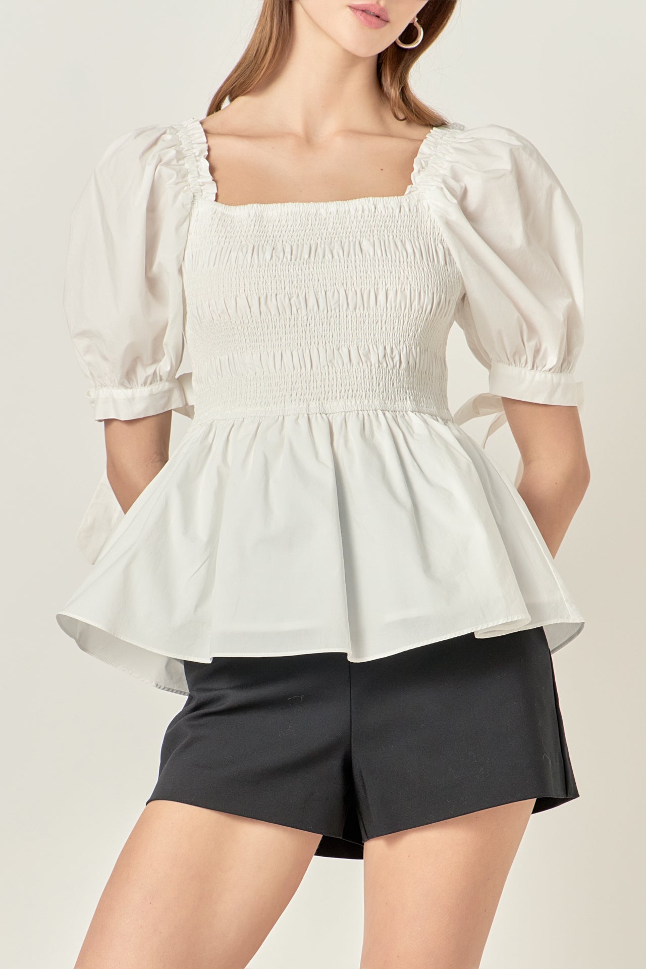 peplum dress top Black Smocked Peplum Tank | Trendy Women's Tops