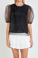 Load image into Gallery viewer, Organza Puff Sleeve Top
