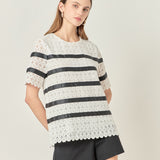 Lace Striped Top