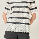 Lace Striped Top