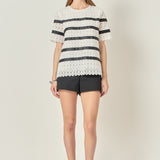 Lace Striped Top