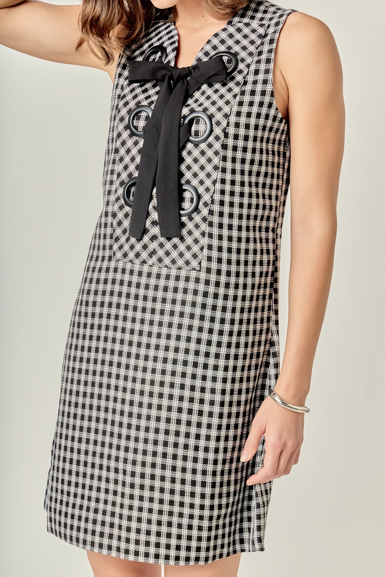 ワンピース Becky check mini dress bando-3p-sister-jane-arabella-