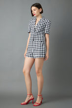 Load image into Gallery viewer, Gingham Short-Sleeve Blazer
