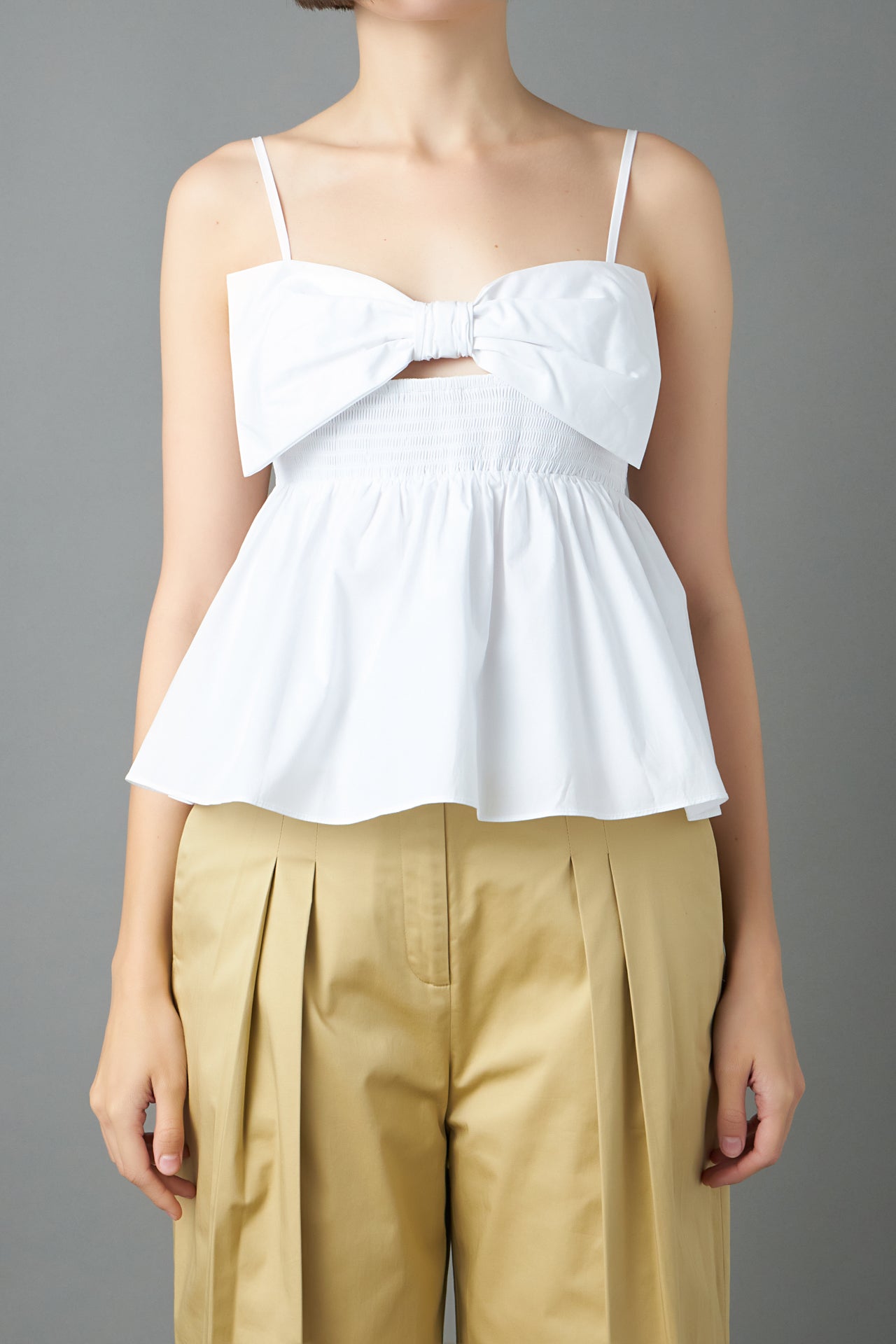 Bow Peplum Top