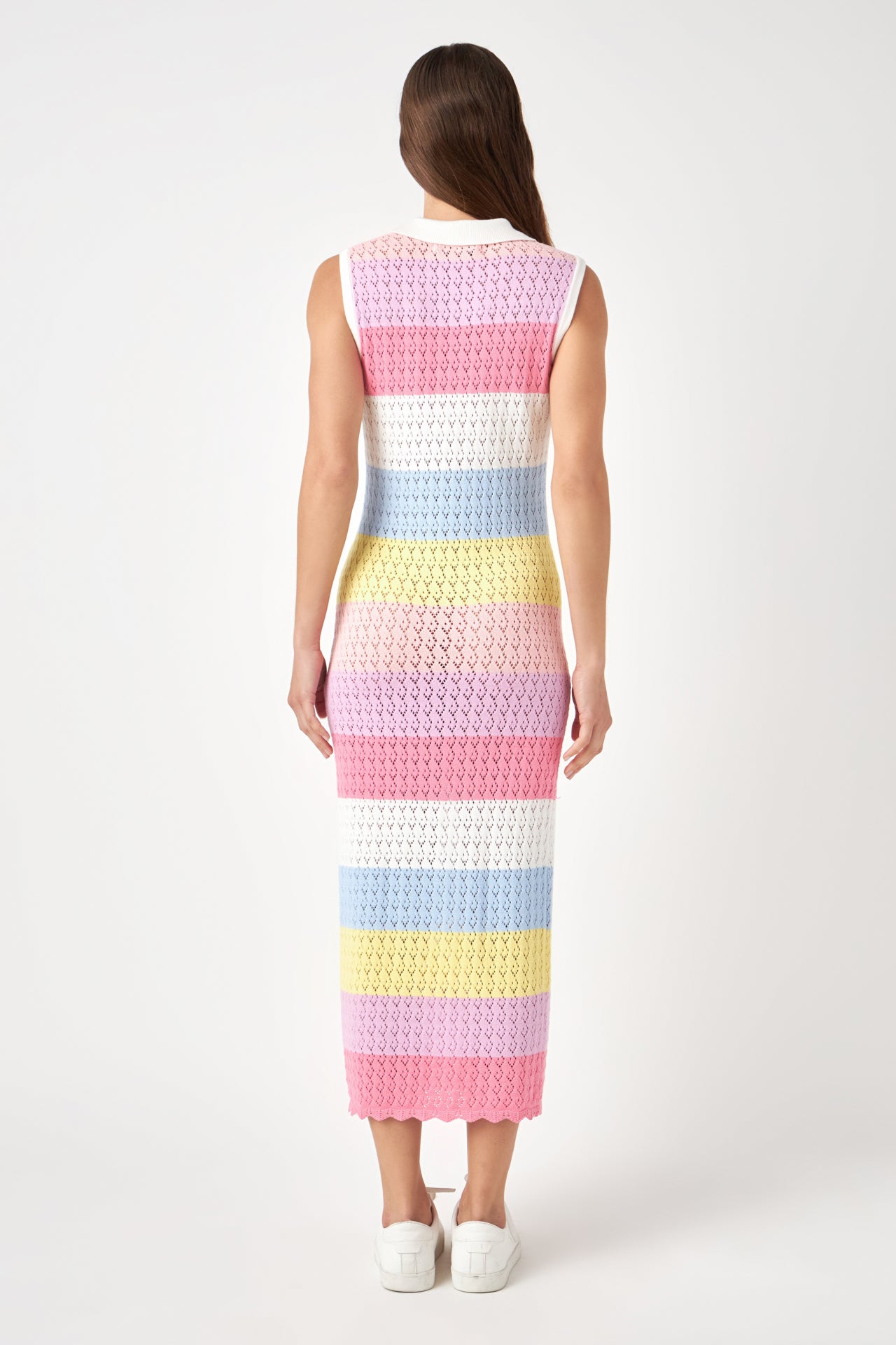 Crochet Knit Maxi Dress – English Factory