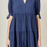 Gingham Tiered Mini Dress