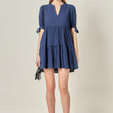 Gingham Tiered Mini Dress