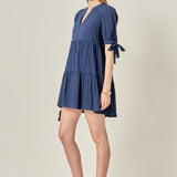 Gingham Tiered Mini Dress