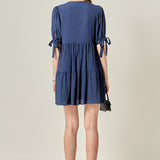 Gingham Tiered Mini Dress