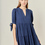 Gingham Tiered Mini Dress