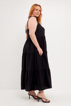 Load image into Gallery viewer, Spaghetti Tie Tiered Maxi Dress
