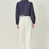 Scallop Collared Dress Shirt